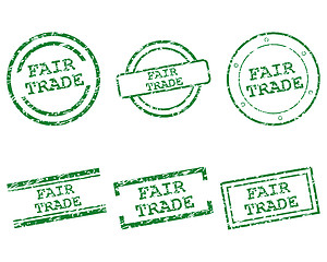 Image showing Fair trade stamps