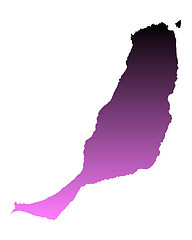 Image showing Map of Fuerteventura