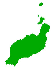 Image showing Map of Lanzarote