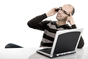 Image showing Making a phone call