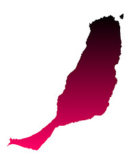 Image showing Map of Fuerteventura