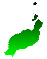 Image showing Map of Lanzarote