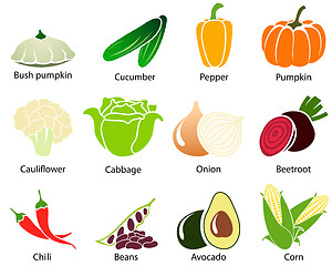 Image showing Vegetable Icons With Title