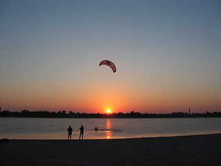 Image showing Sunset at Amager Beach