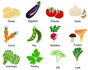 Image showing Vegetable Icons With Title