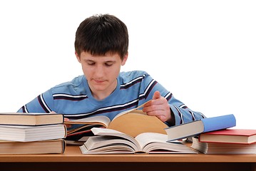 Image showing Boy and Books