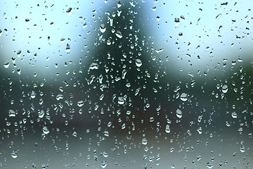 Image showing droplets of water on glass