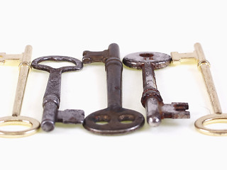 Image showing Old Keys, angled
