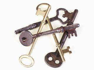 Image showing Pile of Old Keys