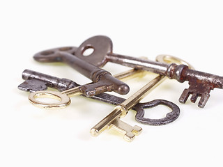 Image showing Pile of Old Keys, angled