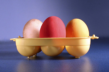Image showing Colored eggs