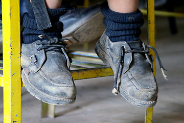 Image showing Shoes Of Child In Peru