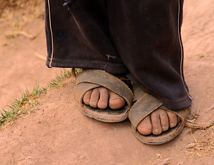 Image showing Shoes Of Child In Peru