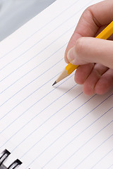 Image showing Pencil in hand