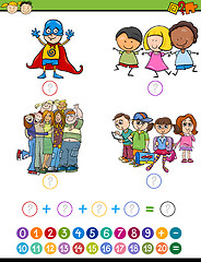 Image showing math game cartoon illustration