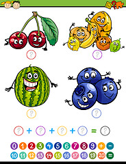 Image showing math task cartoon illustration