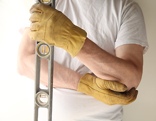 Image showing worker with sore elbow