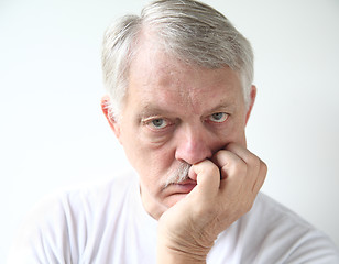 Image showing man with bored expression