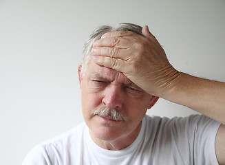 Image showing man has a headache 