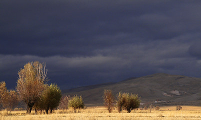 Image showing thunderstorm and sun