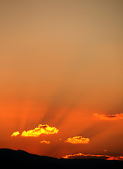 Image showing sunset in the mountains