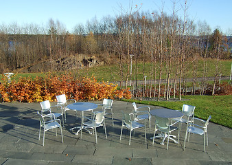 Image showing Outdoor cafeteria