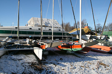 Image showing Boats in harbor