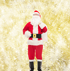 Image showing man in costume of santa claus with bag