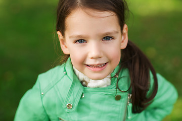 Image showing happy beautiful little girl portrait outdoors