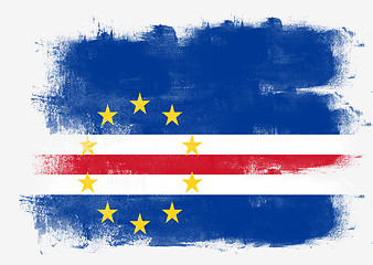 Image showing Flag of Cape Verde painted with brush