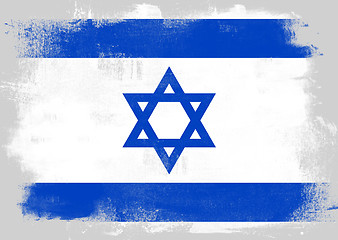 Image showing Flag of Israel painted with brush