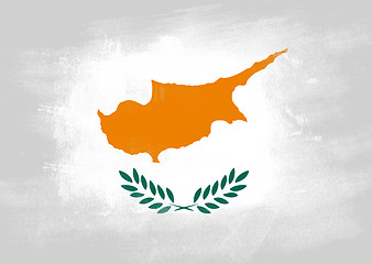 Image showing Flag of Cyprus painted with brush