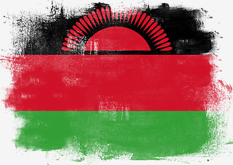 Image showing Flag of Malawi painted with brush