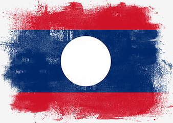 Image showing Flag of Laos painted with brush