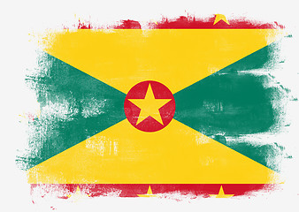 Image showing Flag of Grenada painted with brush
