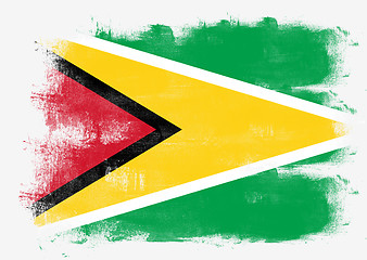 Image showing Flag of Guyana painted with brush