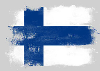 Image showing Flag of Finland painted with brush