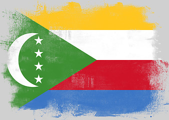 Image showing Flag of Comoros painted with brush