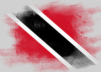 Image showing Flag of Trinidad and Tobago painted with brush