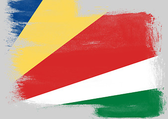 Image showing Flag of Seychelles painted with brush