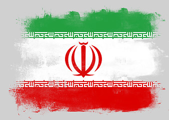 Image showing Flag of Iran painted with brush