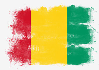 Image showing Flag of Guinea painted with brush