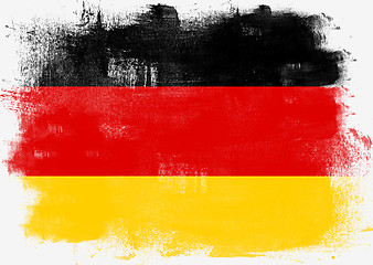 Image showing Flag of Germany painted with brush