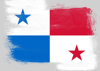 Image showing Flag of Panama painted with brush