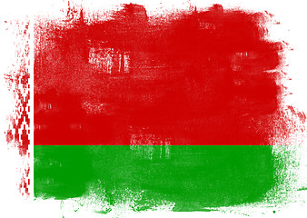 Image showing Flag of Belarus painted with brush