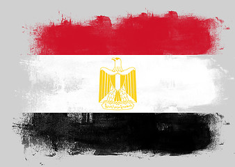 Image showing Flag of Egypt painted with brush