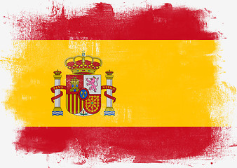 Image showing Flag of Spain painted with brush