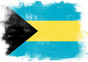 Image showing Flag of Bahamas painted with brush