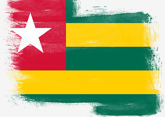 Image showing Flag of Togo painted with brush