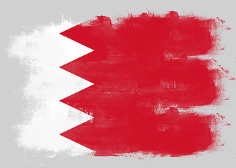 Image showing Flag of Bahrain painted with brush